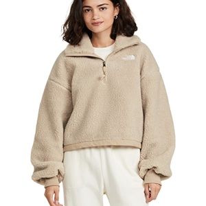 the north face women's platte sherpa 1 4 zip jacket